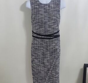 Tommy Hilfiger Black and White Tweed Dress, Size 4